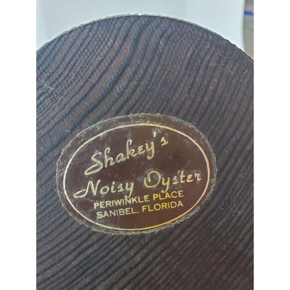 VTG MCM Shakey's Noisy Oyster Cypress Wood Carved Pelicans Figurine - Picture 10 of 14